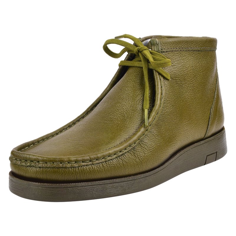 Libertyzeno Hamara Joe Rush Leather Desert Chukka Casual Boots In Green