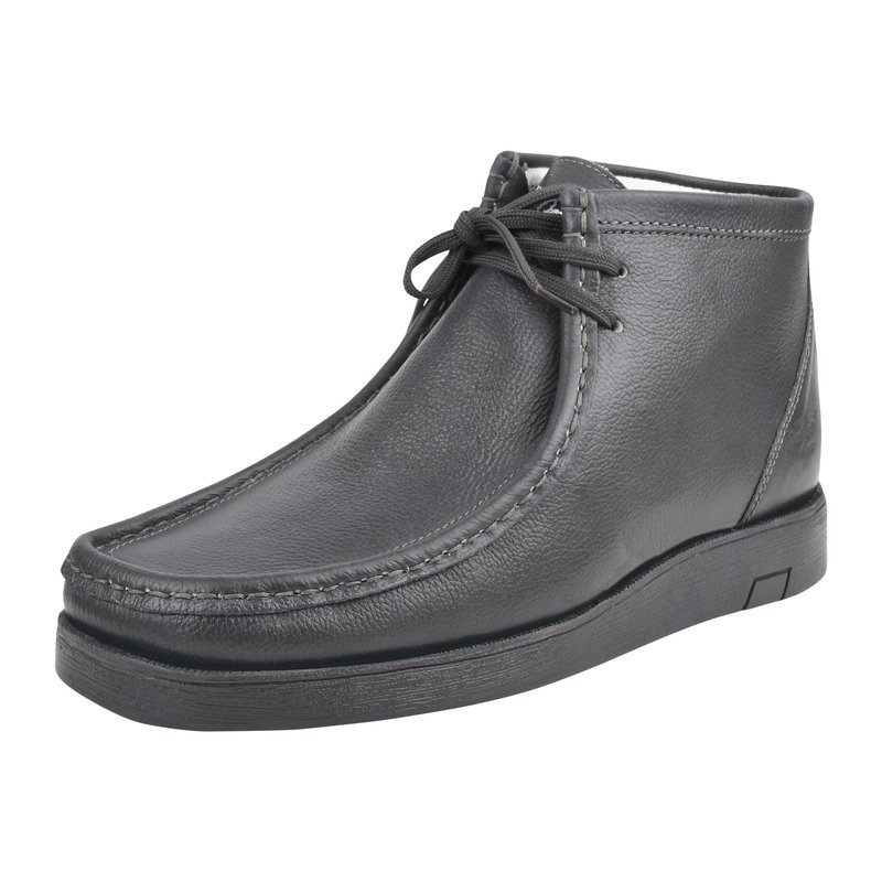 Libertyzeno Hamara Joe Rush Leather Desert Chukka Casual Boots In Grey