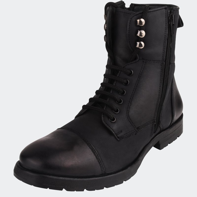 Libertyzeno Hopper Men's Leather Ankle Length Boots In Black