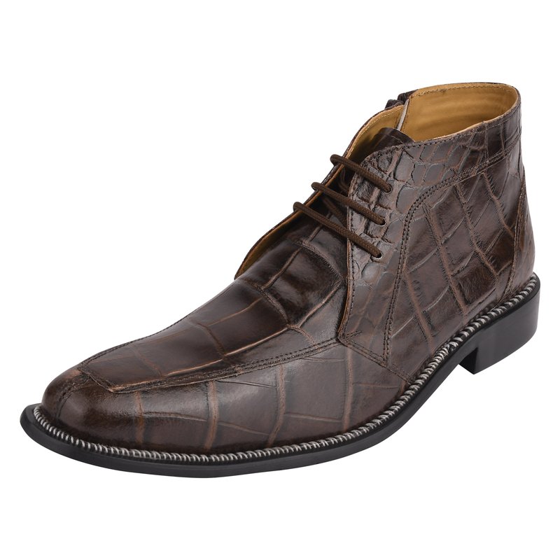 Libertyzeno Liam Genuine Leather Lace-up Style Boots For Men In Brown