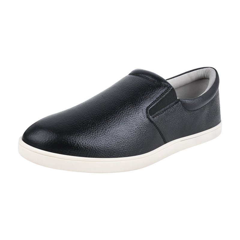 Libertyzeno Silas Genuine Leather Slip On Loafer Women Shoes In Black