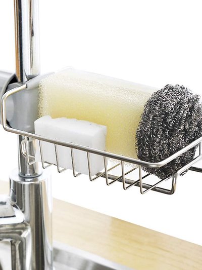 LIGHTSMAX Stainless Steel Kitchen Bath Sink Caddy Sponge Soap Organizer Holder product