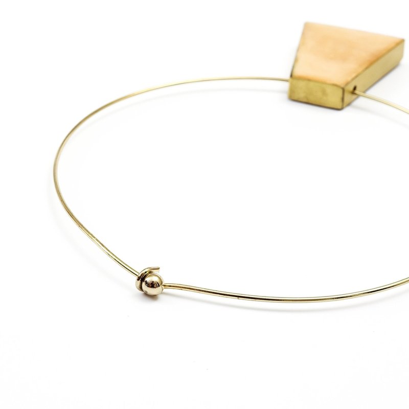 Shop Likha Brass Collar Necklace In Gold