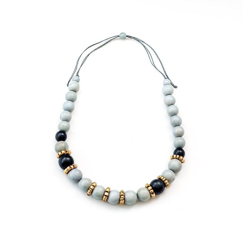 Likha Handmade Grey Bead Necklace