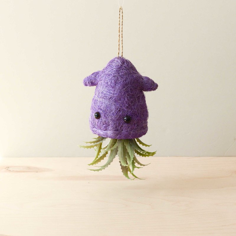 Likha Squid Hanging Planter For Air Plants In Purple