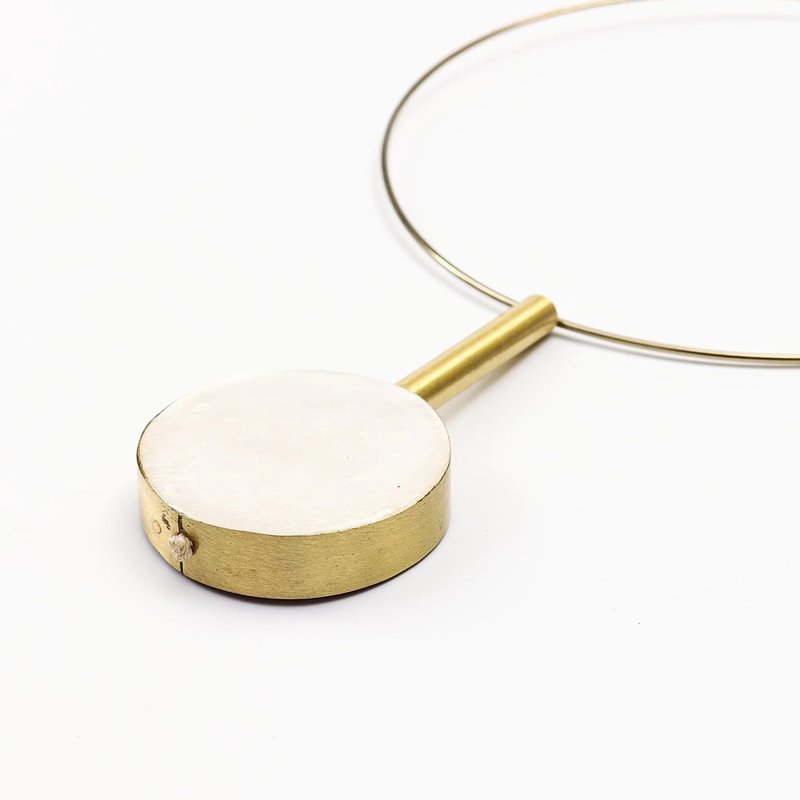 Shop Likha White Statement Necklace In Gold