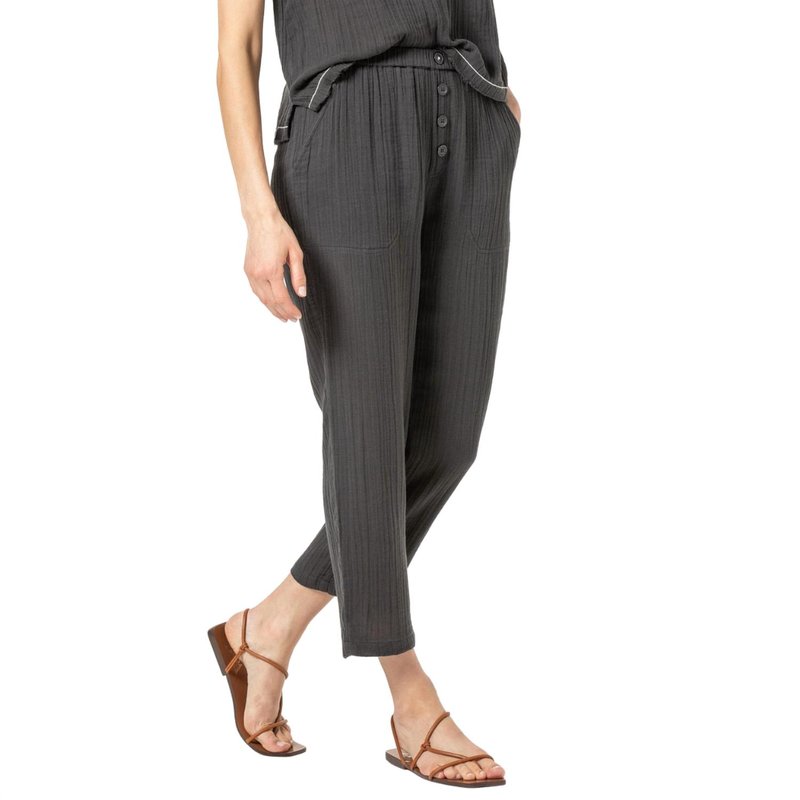 Shop Lilla P Button Front Pant In Dolphin In Grey