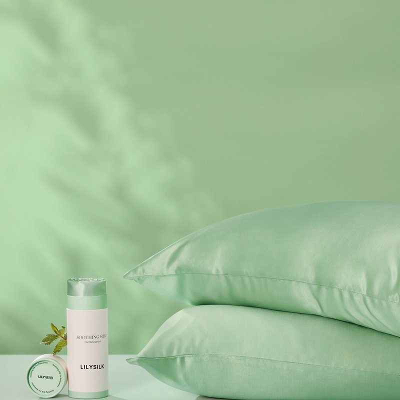 Shop Lilysilk Antibacterial Mint Silk Pillowcase In Green
