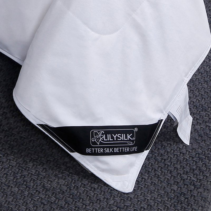 Shop Lilysilk Washable Cotton Covered Silk Comforter In White