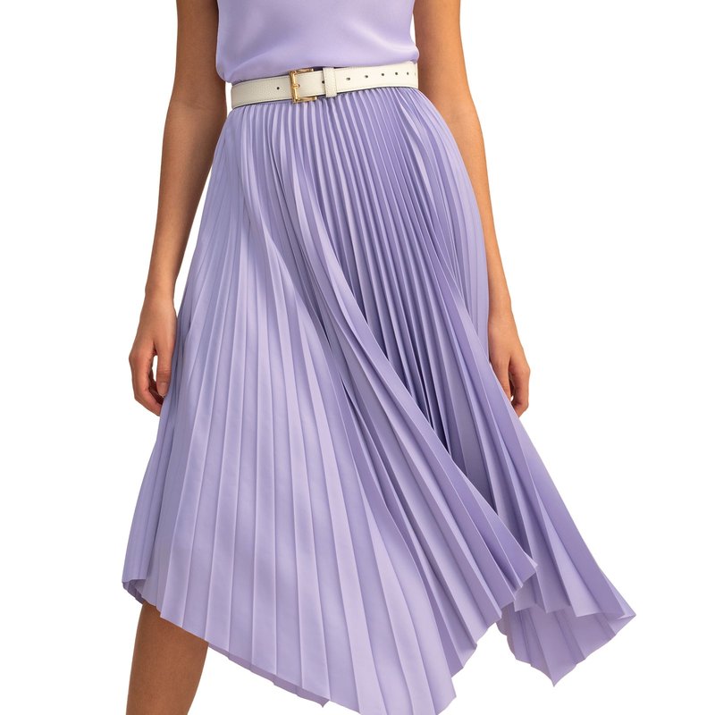 Lilysilk Women Pleated Hankerchief Skirt In Purple