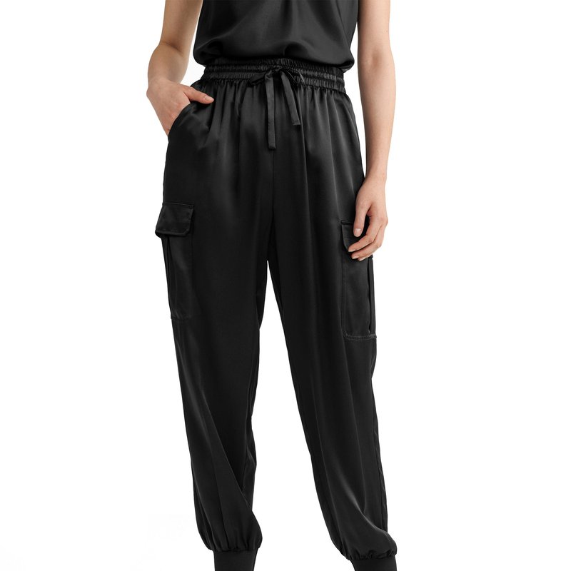 Shop Lilysilk Women Safari Silk Pants In Black