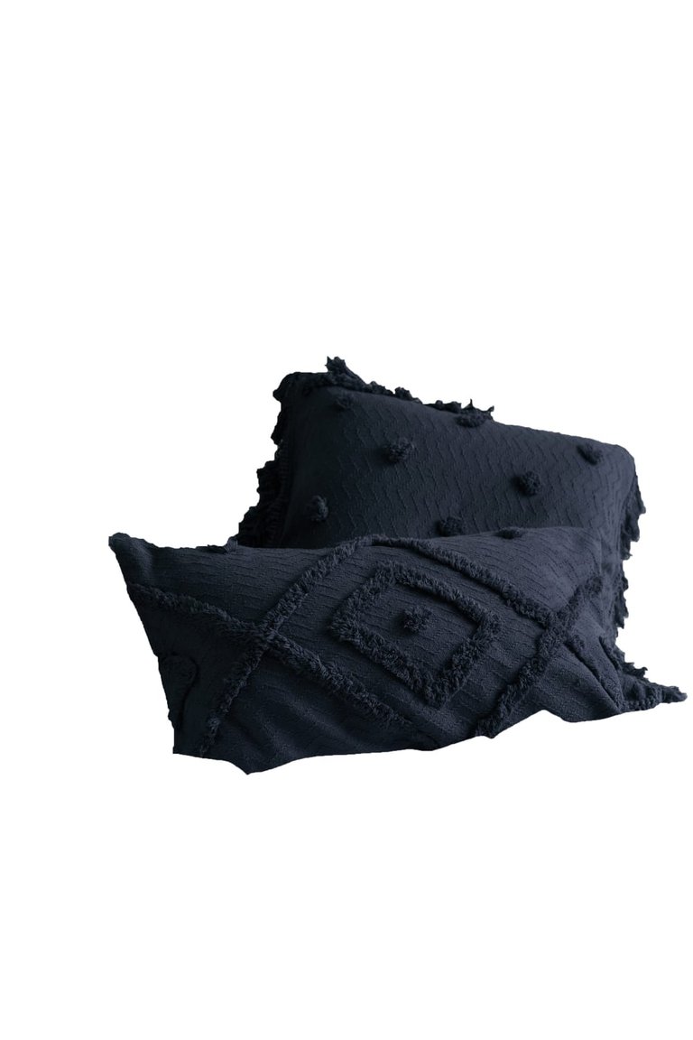 Linen House Adalyn Housewife Pillowcase (Pack of 2) (Indigo Blue) (50cm x 75cm) - Indigo Blue