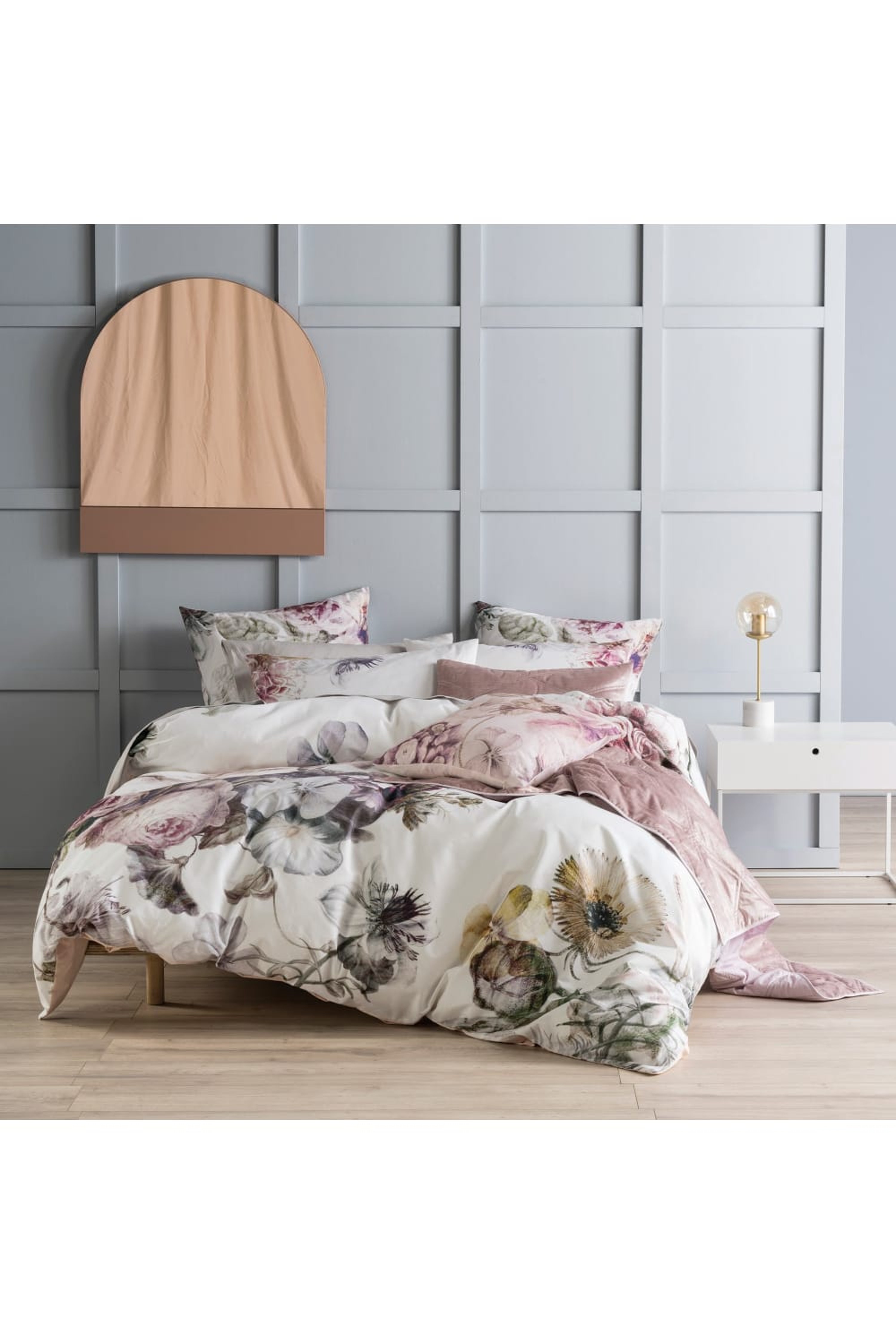 Linen House Ellaria Duvet Cover Set (multicoloured) (twin) (uk In Grey