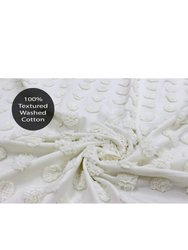 Linen House Haze Duvet Cover Set (White) (Double)