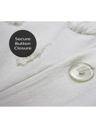 Linen House Haze Duvet Cover Set (White) (Super King)