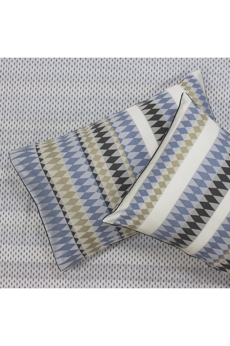 Linen House Northbrook Pillowcase Pair (Indigo) (20 x 30in) (UK - 50 x 75cm) - Indigo