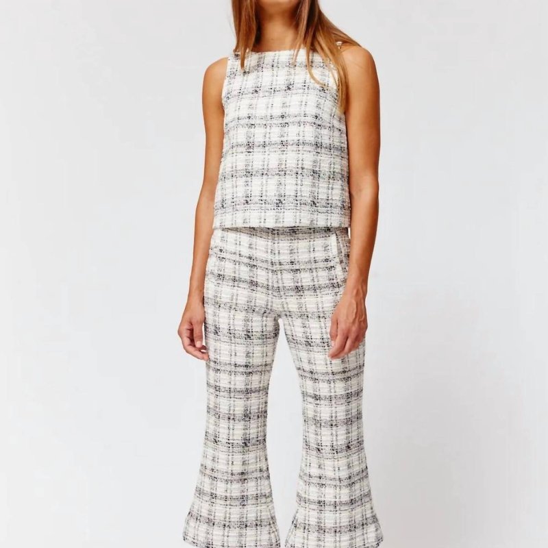 Shop Lisa Marie Fernandez The Flare Cropped Trouser In White