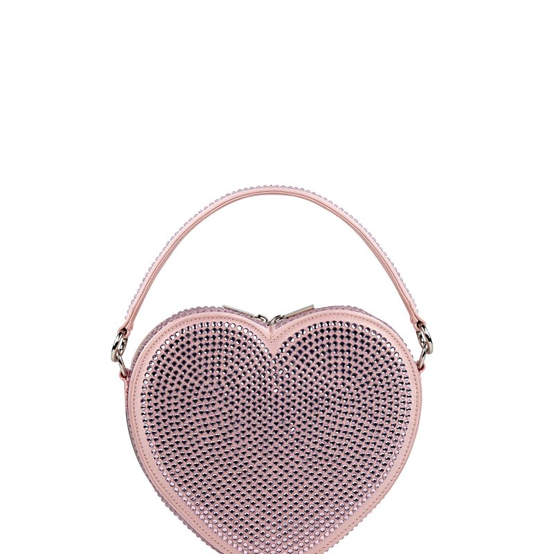 Liselle Kiss Harley Heart Metallic Faux-leather Top-handle Bag In Pink