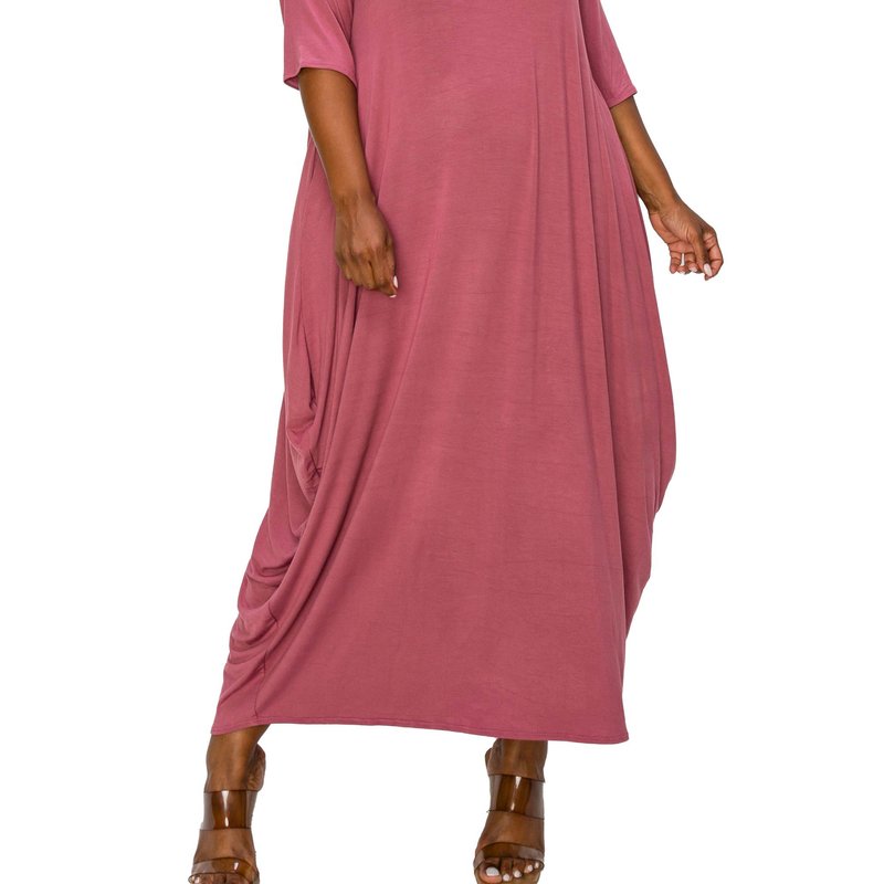 Livd Plus Size Evelyn Bubble Hem Pocket Dress In Pink