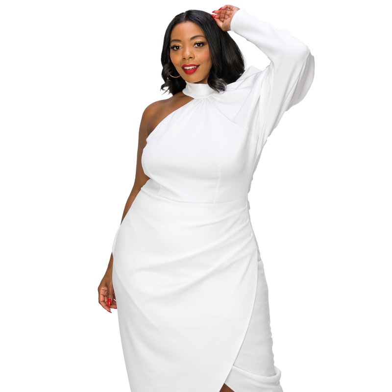Livd Plus Size Gigi Dress In White