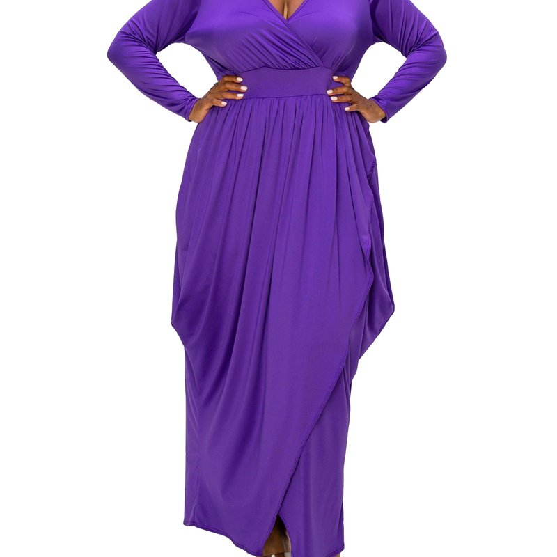 Livd Plus Size Giuliana Tulip Hem Maxi Dress In Purple