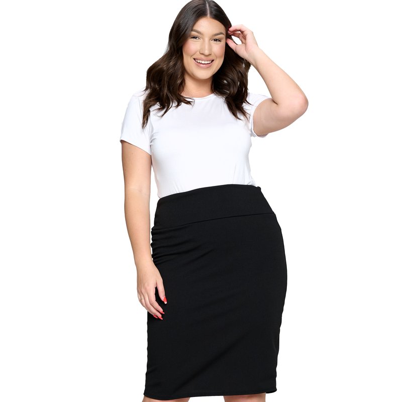 Livd Plus Size Molly Pencil Skirt In Black
