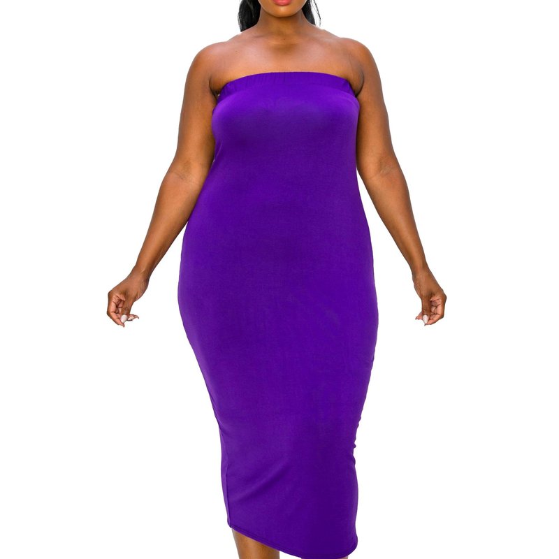 Livd Plus Size Willow Tube Dress In Purple