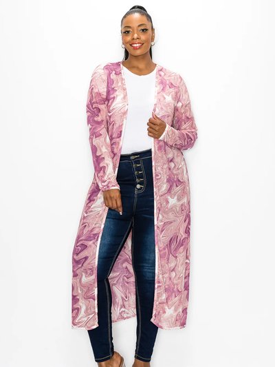 LIVD Vers Marble Print Sheer Duster product