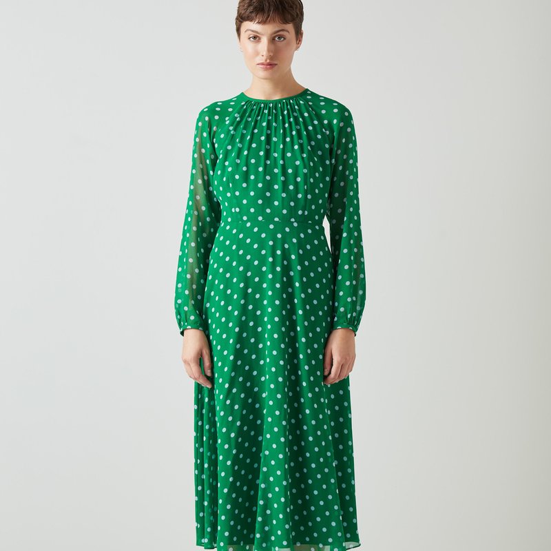 Shop Lk Bennett Addison Dresses In Green