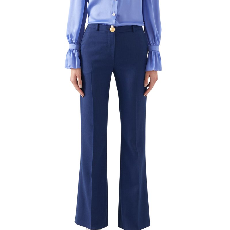 Shop Lk Bennett Kennedy Trousers In Blue