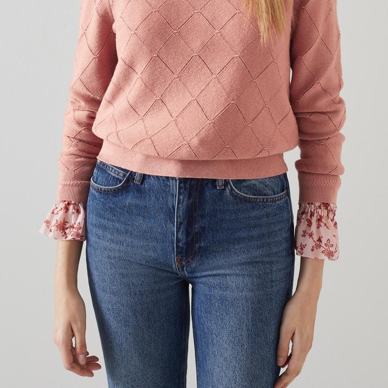 Shop Lk Bennett Molli Pink Knitted Top