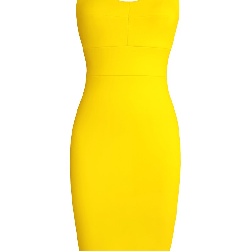 L’momo Bodycon Dress With Shoulder Straps In Yellow