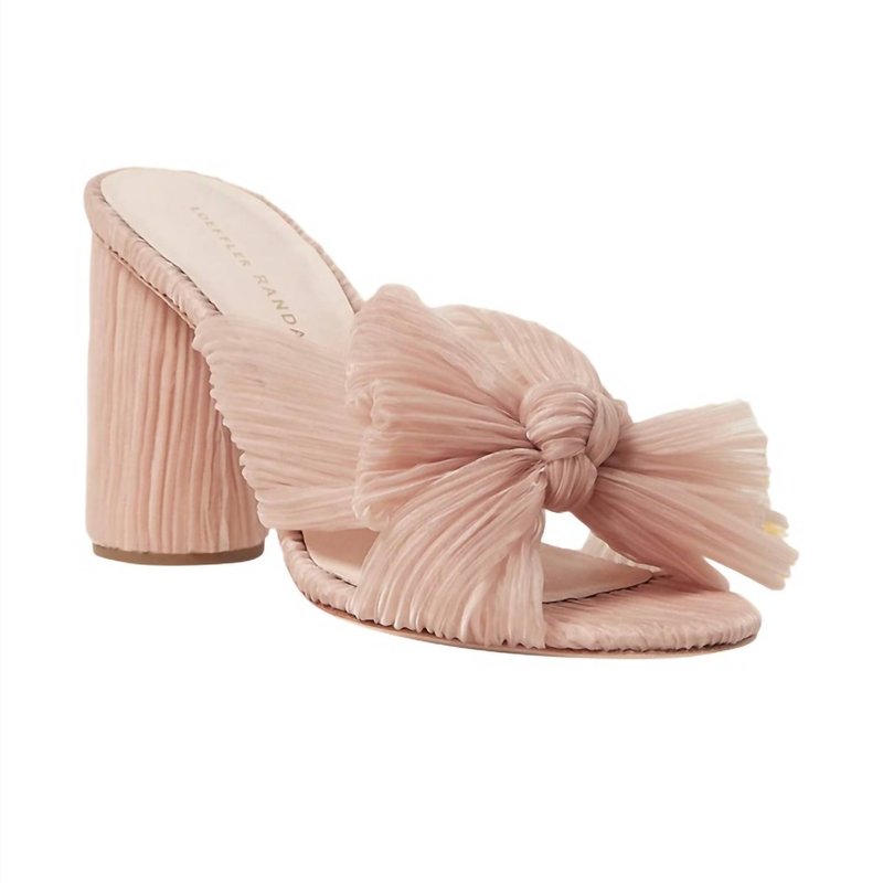 Shop Loeffler Randall Penny Pleated Bow Heel In Pink