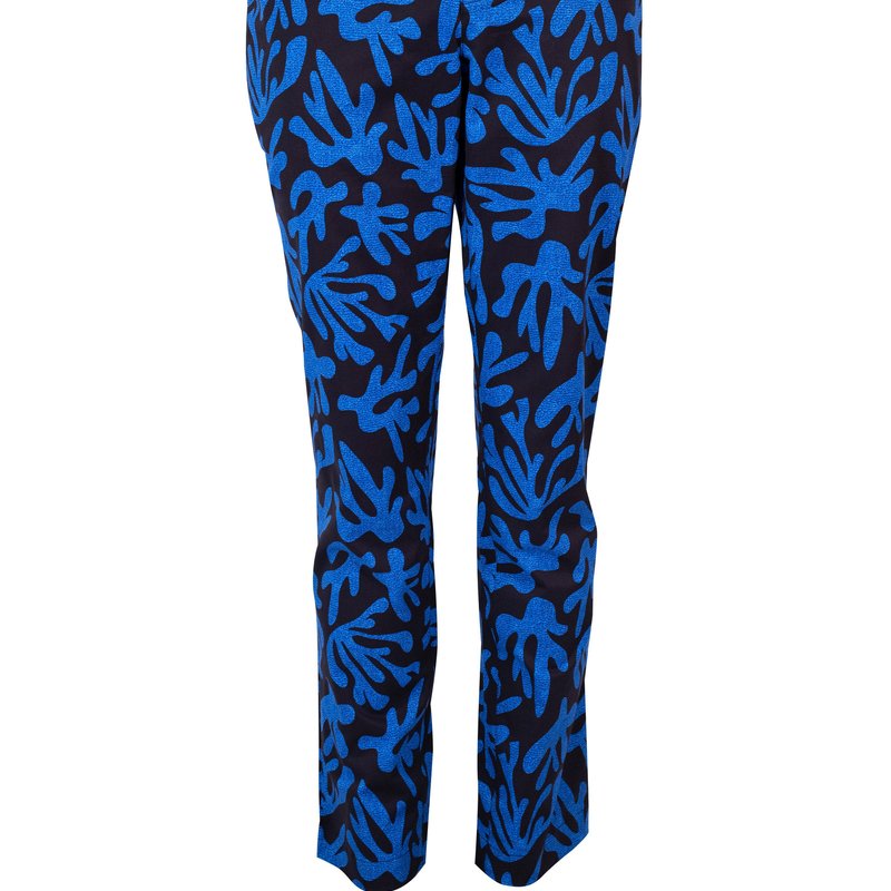 Loh Dragon Charles Loop Coral Canvas Pants In Blue