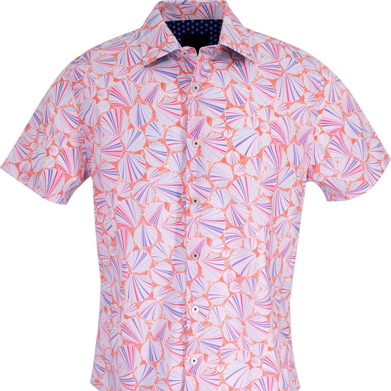 Loh Dragon George Shells Shirt In Flame In Pink