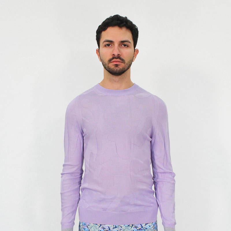 Loh Dragon Kris Coral Merino Sweater In Lavender In Purple