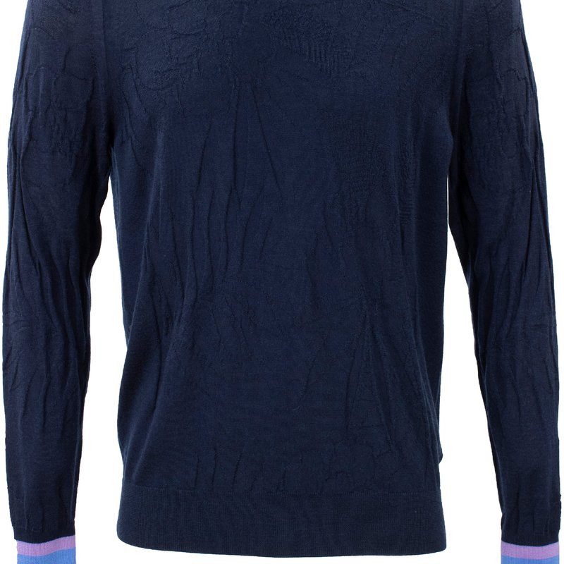 Loh Dragon Kris Crew Navy Sweater In Blue