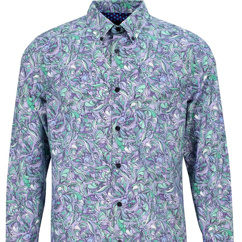 Shop Loh Dragon Mitchell Paisley Layers Shirt In Blue