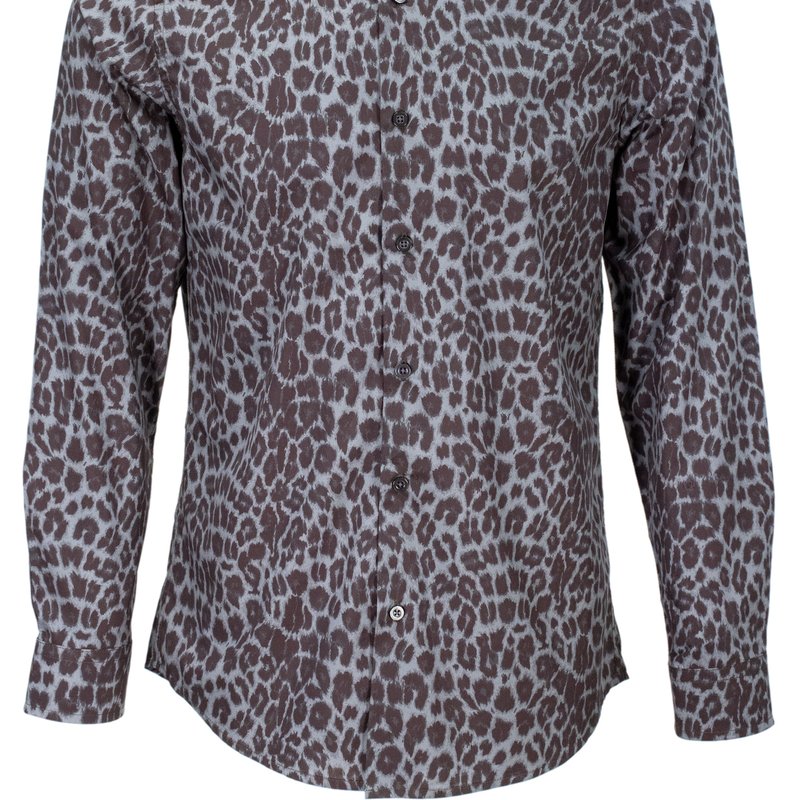Loh Dragon Norman Leopard Shirt In Gray