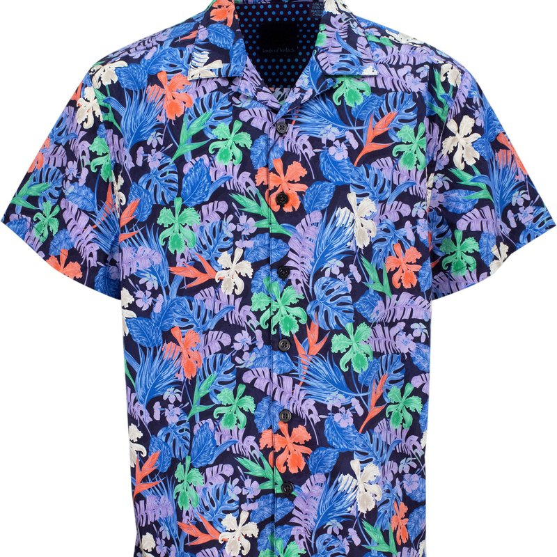 Shop Loh Dragon Ralph Flat Tropical Camp Shirt In Blue