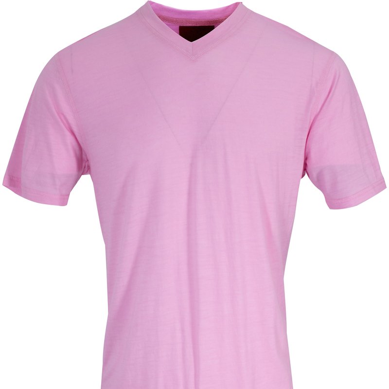 Loh Dragon Victor V-neck Merino Shirt In Pink