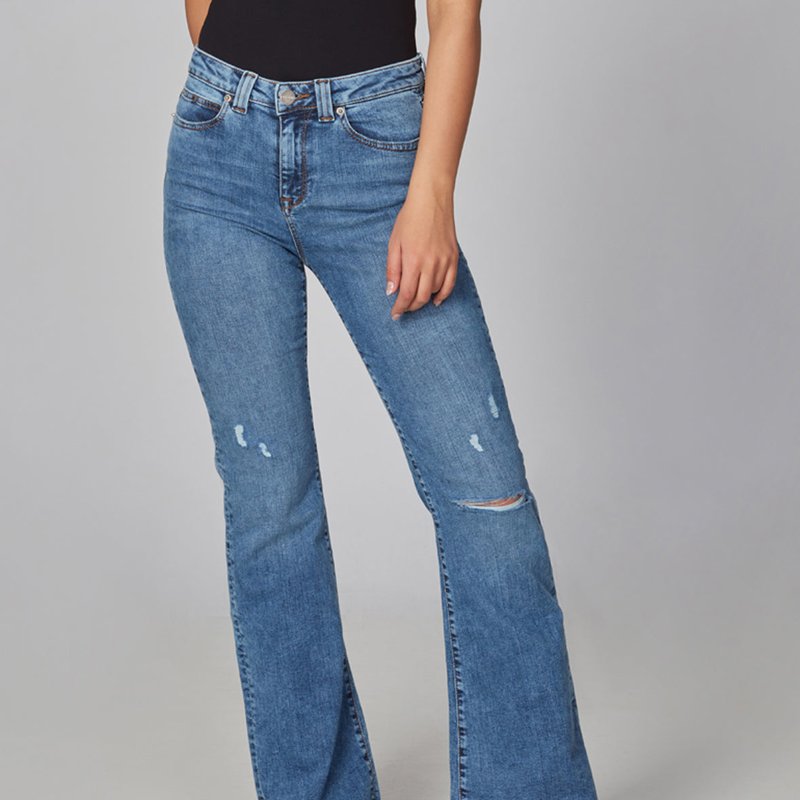 Lola Jeans Alice-bm High Rise Flare Jeans In Blue