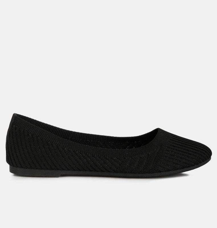 London Rag Ammie Solid Casual Ballet Flats In Black