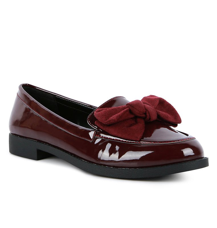 LONDON RAG BOWBERRY BOW-TIE PATENT LOAFERS