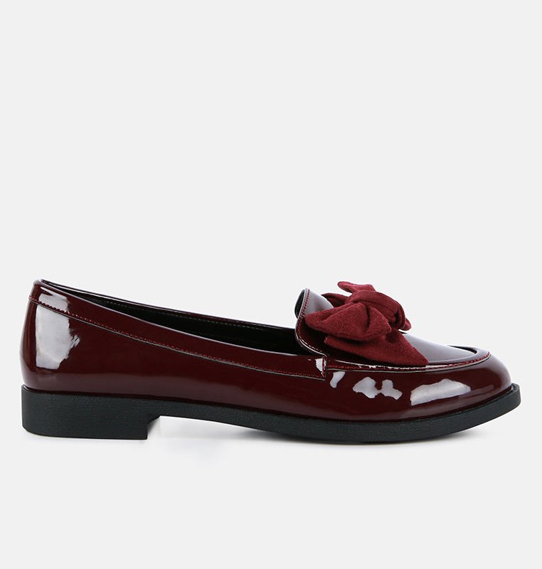 Shop London Rag Bowberry Bow-tie Patent Loafers In Pink