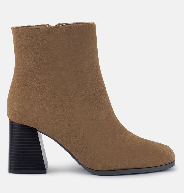 London Rag Cox Cut Out Block Heeled Chelsea Boots In Brown