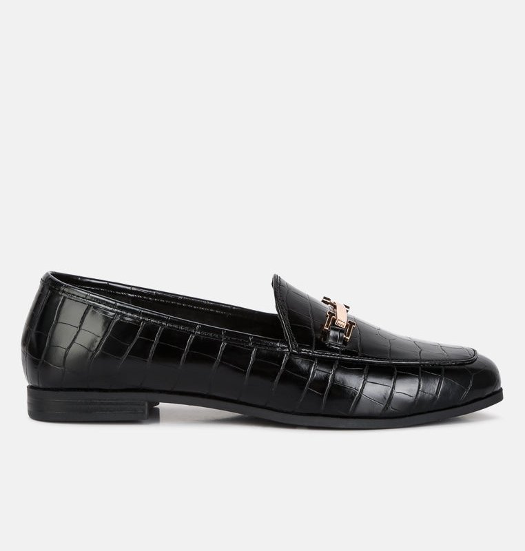 Shop London Rag Deverell Street-smart Horsebit Embellished Loafers In Black