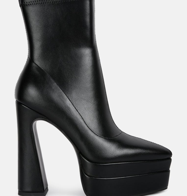Shop London Rag Dextra High Platform Ankle Boots In Black