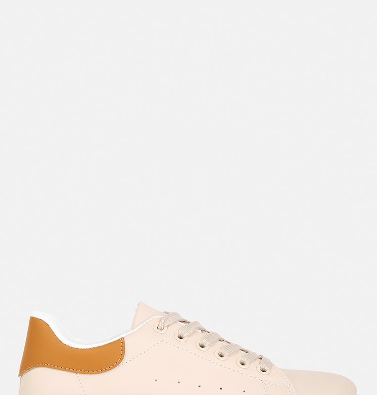Shop London Rag Enora Comfortable Lace Up Sneakers In White