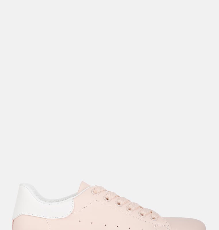 Shop London Rag Enora Comfortable Lace Up Sneakers In Pink